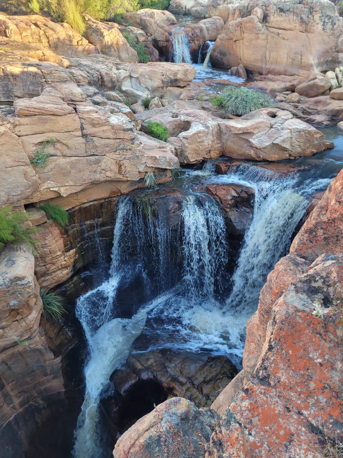 Waterfalls running through the rocks of the Cederberg