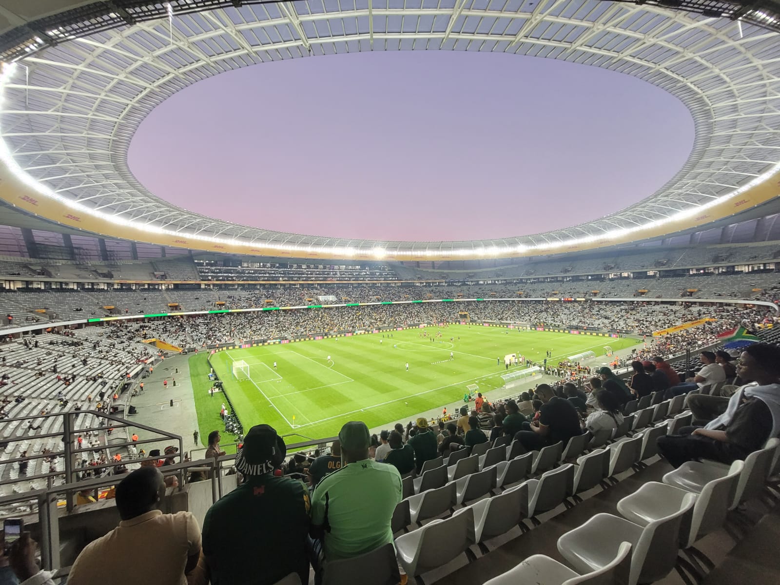 A football match at DHL Stadium in Cape Town
