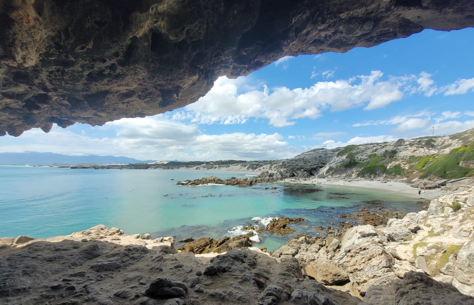 Rock formations and sea at Klipgat Caves